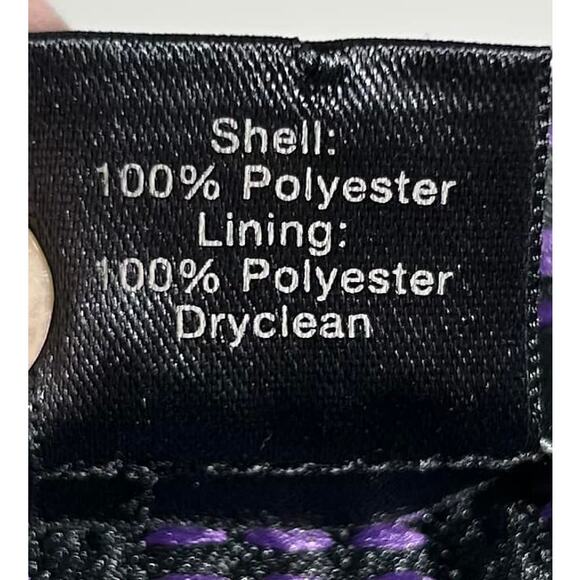 ANN TAYLOR Purple Black Print Polyester Pencil Skirt Career Business Womens 14 - Picture 5 of 5